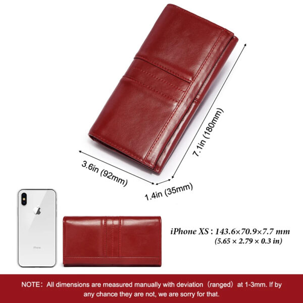 BH Premium Women's Leather Clutch Purse