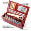 BH Premium Women's Leather Clutch Purse