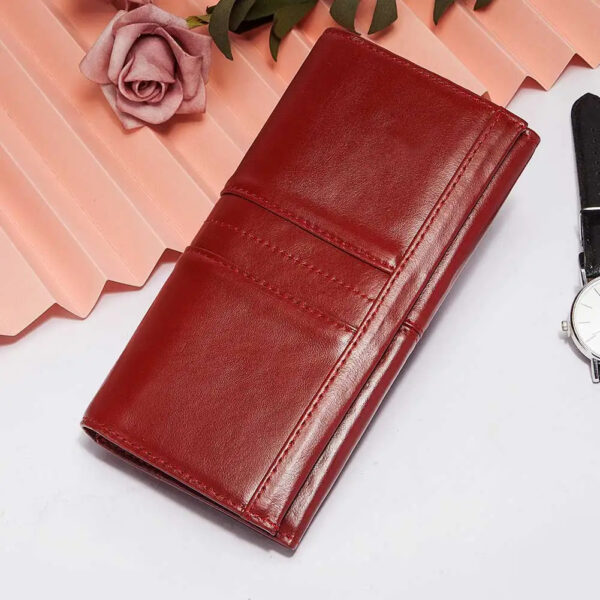 BH Premium Women's Leather Clutch Purse