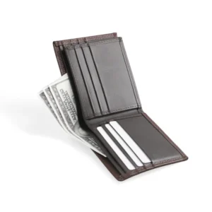 d2 Premium Leather Dark Brown Luxury Textured Wallet For Men